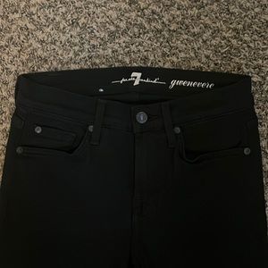 Womens 7 For All Man Kind black gwenevere jeans size 25